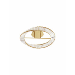Aurelia Integrated LED Semi Flush Light Gold Metal, Crystal LED 36W 3728.28Lm 3500K - thumbnail 1