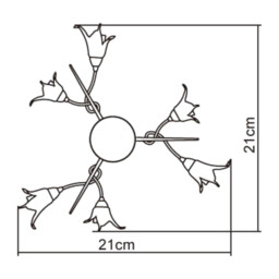 (0024 004) Florida Ceiling 6 Light E14, Brown/Black Oxide - thumbnail 5