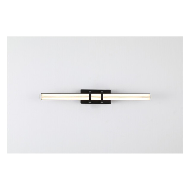 Parma LED Wall Lamp, Matt Black Metal & Clear Glass - image 1