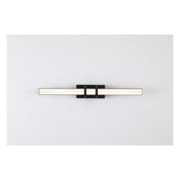 Parma LED Wall Lamp, Matt Black Metal & Clear Glass