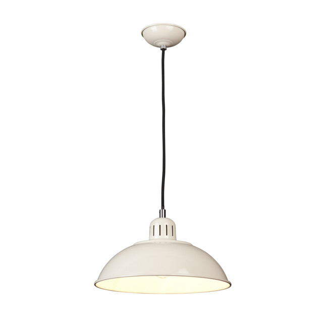 Franklin 1 Light Dome Ceiling Pendant Cream, E27 - image 1
