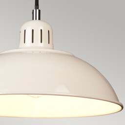 Franklin 1 Light Dome Ceiling Pendant Cream, E27 - thumbnail 5