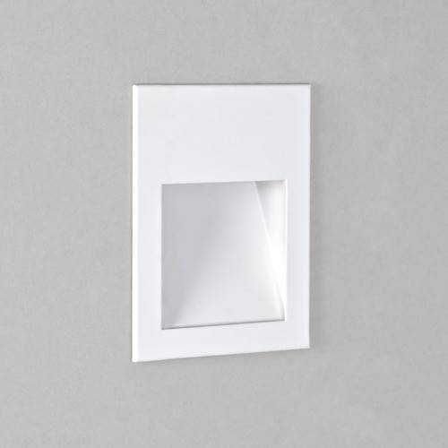 Borgo LED Recessed Square Marker Wall Light Matt White