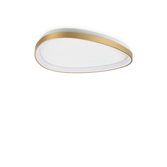 Gemini 61cm LED Integrated LED Semi Flush Ceiling Light Brass 2700K