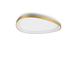 Gemini 61cm LED Integrated LED Semi Flush Ceiling Light Brass 2700K