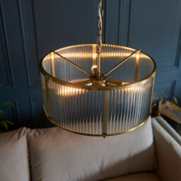 Ridgeton 3 Light Decorative Ceiling Pendant Antique Brass - thumbnail 5