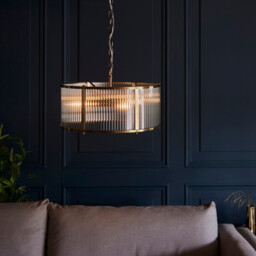 Ridgeton 3 Light Decorative Ceiling Pendant Antique Brass - thumbnail 3