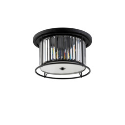 Guilford Ceiling Lamp, 4 Light E27, Satin Black, Clear - thumbnail 5