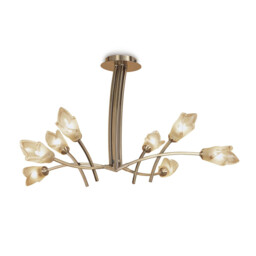 Pietra Pendant 4 Arm 8 Light G9, Antique Brass - thumbnail 1