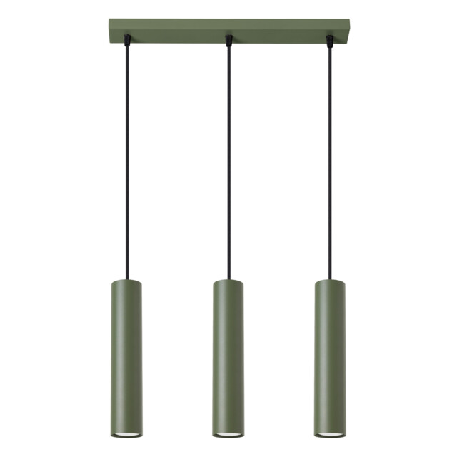 Lagos Loft Bar Pendant 3 Light Olive Green - image 1