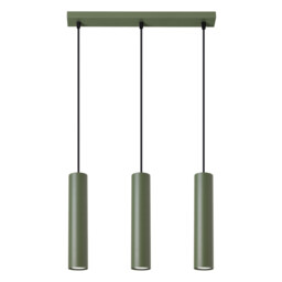 Lagos Loft Bar Pendant 3 Light Olive Green - thumbnail 1