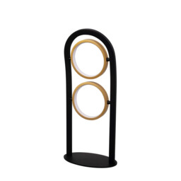 Geneseo Table Lamp, 2 Ring, 16W LED, 3200K, 880lm, Satin Black, Gold - thumbnail 5