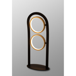 Geneseo Table Lamp, 2 Ring, 16W LED, 3200K, 880lm, Satin Black, Gold - thumbnail 3
