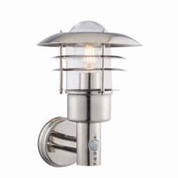 Dexter 1 Light Outdoor Wall Polished Stainless Steel, Glass IP44, E27