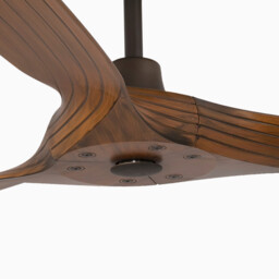 Morea 152cm Dark Brown Ceiling Fan, Walnut Blades - thumbnail 5