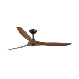 Morea 152cm Dark Brown Ceiling Fan, Walnut Blades - thumbnail 1
