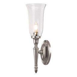 Dryden 1 Light Bathroom Wall Light Polished Nickel IP44, G9