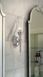 Dryden 1 Light Bathroom Wall Light Polished Nickel IP44, G9 - thumbnail 2