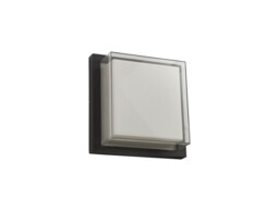 Providence Flush Wall Lamp, 1 x 16W LED, 3000K, 1135lm, IP65, Anthracite, Opal, Clear PC - thumbnail 3