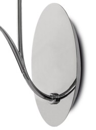 Andrea Wall Light, Polished Chrome, White Shades, Black Crystal Droplets - thumbnail 3