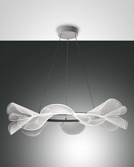 Sylvie LED Integrated Pendant Ceiling Light Light White Glass - image 1