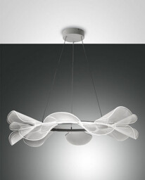 Sylvie LED Integrated Pendant Ceiling Light Light White Glass