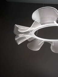 Sylvie LED Integrated Pendant Ceiling Light Light White Glass - thumbnail 3