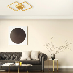 Kalo 46cm Integrated Led Semi Flush Ceiling Light Gold Matt LED 3000K Dimmable - thumbnail 3
