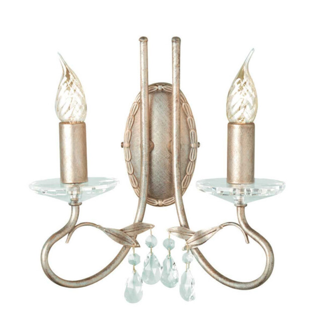 Christina 2 Light Indoor Candle Wall Light Silver, Gold, E14 - image 1