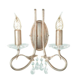 Christina 2 Light Indoor Candle Wall Light Silver, Gold, E14 - thumbnail 1