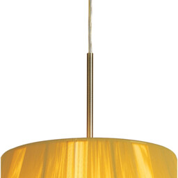 Siena Pendant Round 1 Light E27, Antique Brass With Amber Cream Shade And Amber Crystal - thumbnail 5