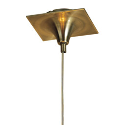 Siena Pendant Round 1 Light E27, Antique Brass With Amber Cream Shade And Amber Crystal - thumbnail 3