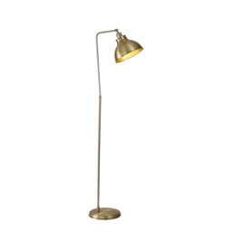 Carmel Adjustable Floor Lamp, E27, Satin Nickel, Antique Brass, Gold - thumbnail 1
