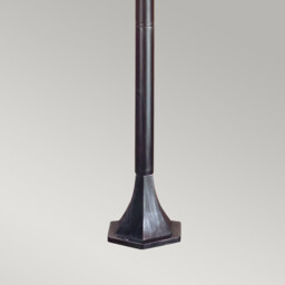 Wexford 1 Light Outdoor Bollard Lantern Black Silver IP43, E27 - thumbnail 3