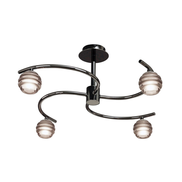Sphere Semi Flush 4 Light G9, Black Chrome - image 1