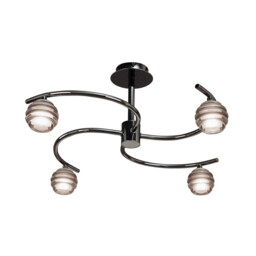 Sphere Semi Flush 4 Light G9, Black Chrome - thumbnail 1