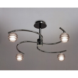 Sphere Semi Flush 4 Light G9, Black Chrome - thumbnail 2