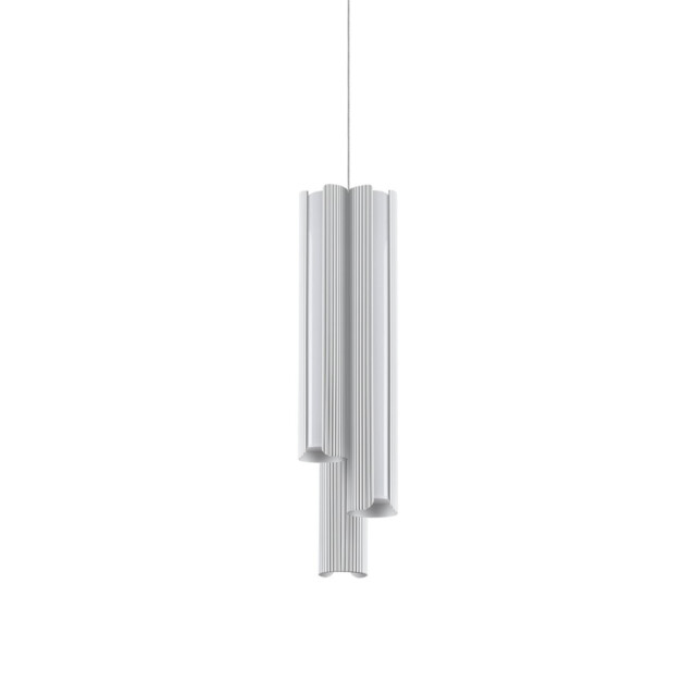 Dorica Slim Pendant Ceiling Light White 3x LED 2750lm 3000K DALI Dimmable - image 1