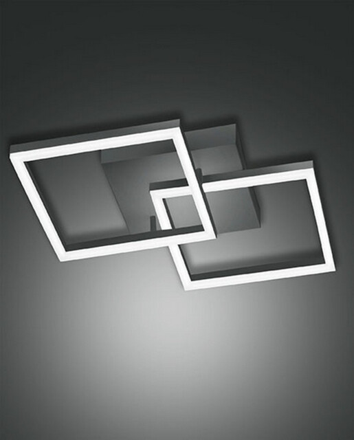 Bard Integrated LED Semi Flush Light Anthracite Glass