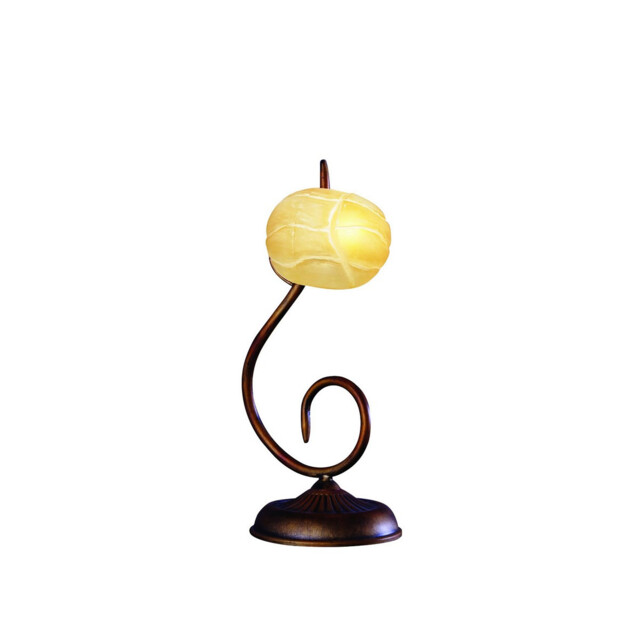 (0038 007) Wave Table Lamp 1 Light G9, Rustic Gold - image 1