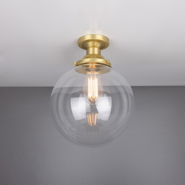 Riad 25cm Globe Ceiling Light, Satin Brass - image 1