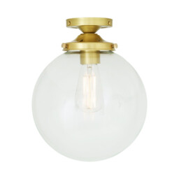Riad 25cm Globe Ceiling Light, Satin Brass - thumbnail 3