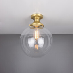 Riad 25cm Globe Ceiling Light, Satin Brass