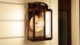 Byron 1 Light Outdoor Medium Wall Lantern Light Imperial Bronze IP44, E27 - thumbnail 3