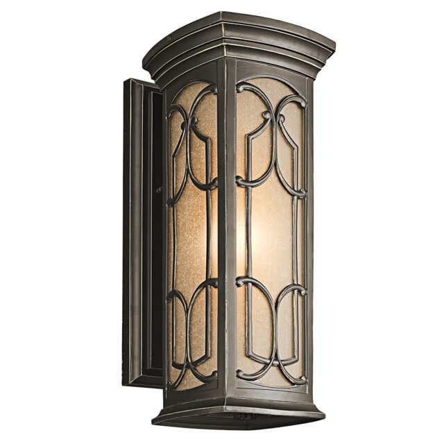 Franceasi 1 Light Outdoor Medium Wall Lantern Light Olde Bronze IP44, E27 - image 1