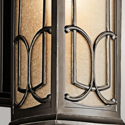 Franceasi 1 Light Outdoor Medium Wall Lantern Light Olde Bronze IP44, E27 - thumbnail 5