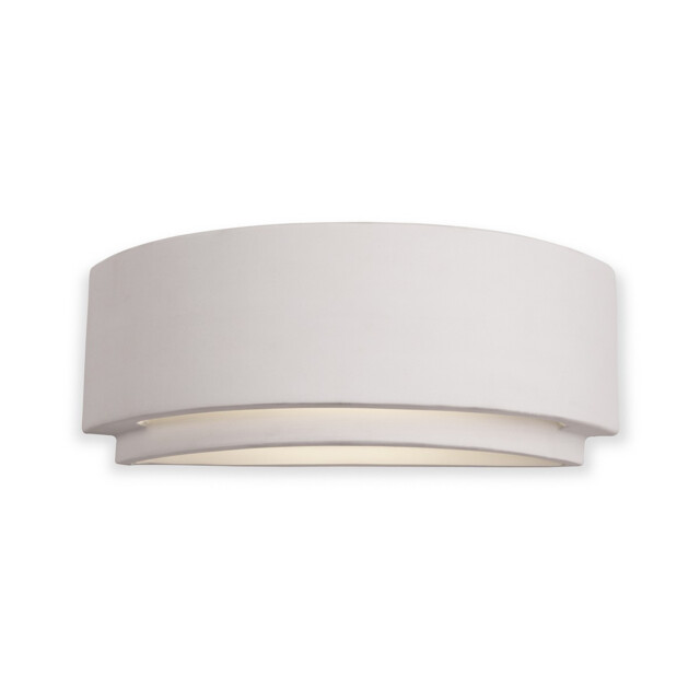 Ceramic 1 Light Indoor Plaster Wall Light - 100W Unglazed, E27