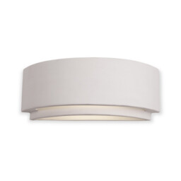 Ceramic 1 Light Indoor Plaster Wall Light - 100W Unglazed, E27