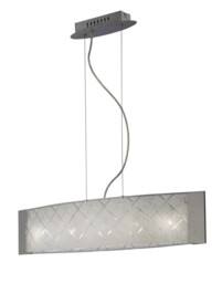 Aries Ceiling Pendant 5 Light Polished Chrome, Glass - thumbnail 1