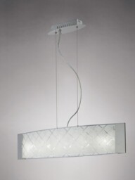 Aries Ceiling Pendant 5 Light Polished Chrome, Glass - thumbnail 2